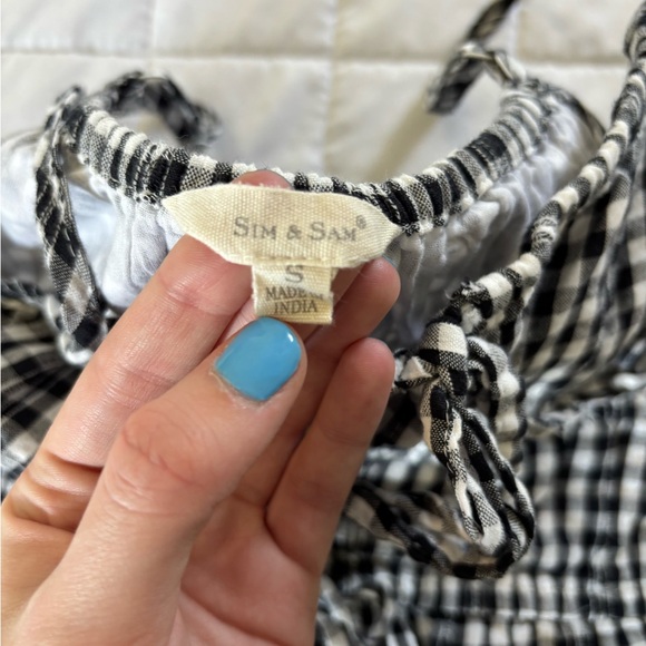 Black and White Checkered Midi Dress - Picture 3 of 3